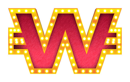 won retro cinema light bulb sign alphabet png
