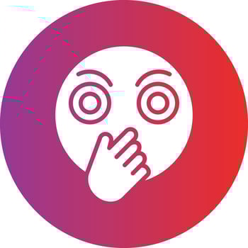 Embarrassed Icon Style vector