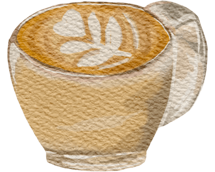Coffee watercolor hand paint png