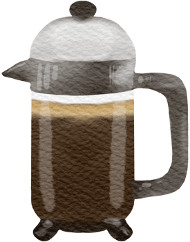 Coffee watercolor hand paint png