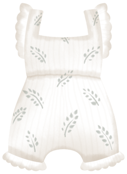Baby clothes watercolor hand paint png