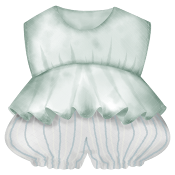 Baby clothes watercolor hand paint png