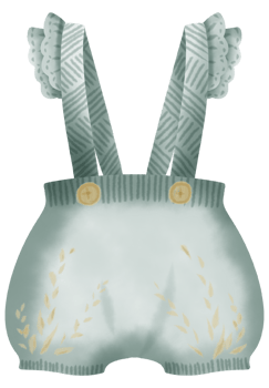 Baby clothes watercolor hand paint png