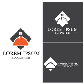 Safety  helmet industry logo vector