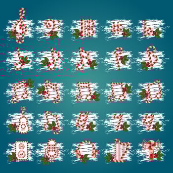 Christmas different-themed music Set Vector Collection