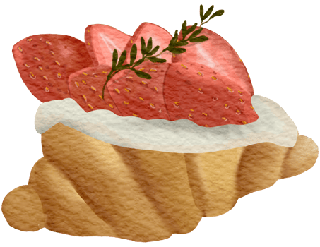 Bake and sweet dessert bakery watercolor png
