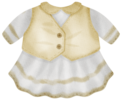 Baby clothes watercolor hand paint png