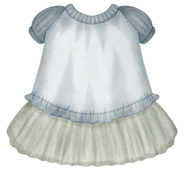 Baby clothes watercolor hand paint png