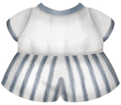 Baby clothes watercolor hand paint png