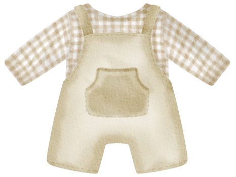 Baby clothes watercolor hand paint png