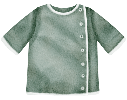Baby clothes watercolor hand paint png