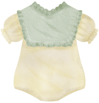 Baby clothes watercolor hand paint png