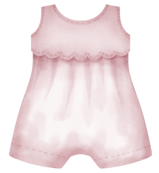 Baby clothes watercolor hand paint png
