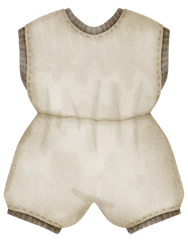 Baby clothes watercolor hand paint png