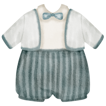 Baby clothes watercolor hand paint png