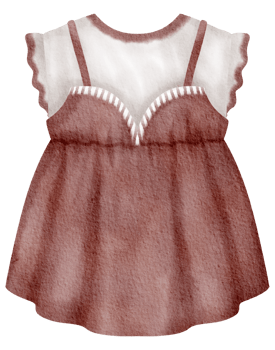 Baby clothes watercolor hand paint png
