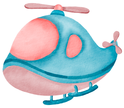 Airplane watercolor cartoon cute png