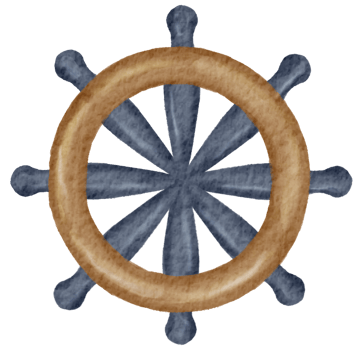 Nautical watercolor marine life hand painted png
