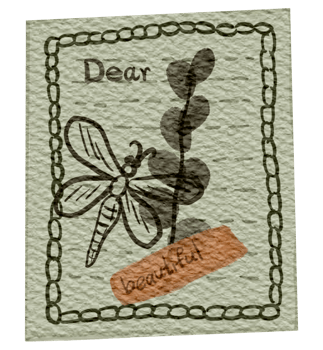 Vintage element watercolor ornament png
