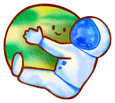 Astronaut and Space Watercolor png