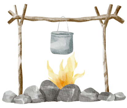Camping outdoor watercolor png