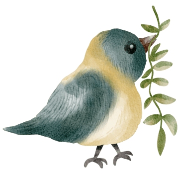 Birdhouse watercolor hand painted png