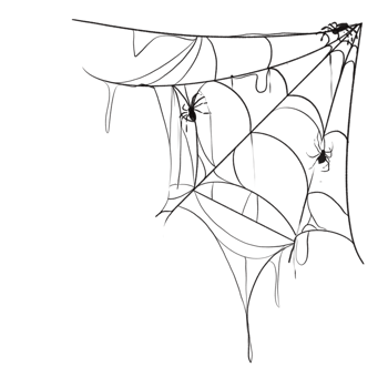 Spider web speech bubble png