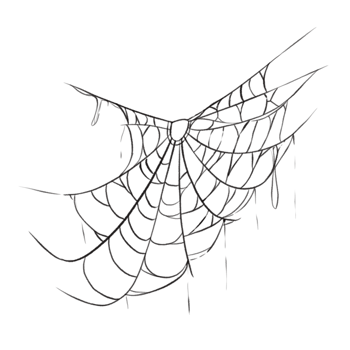 Spider web speech bubble png