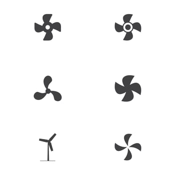 Fan vector illustration icon Template