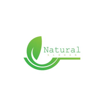 nature logo natural green vector