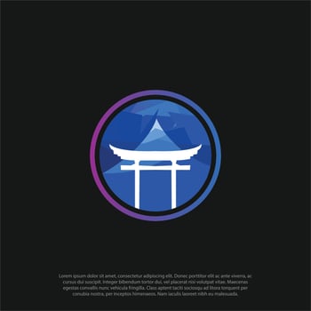 japanese gate, torii logo japanese culture symbol vector illustration design, tori logo design