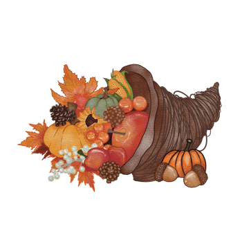 Thanksgiving Cornucopia in Watercolor png