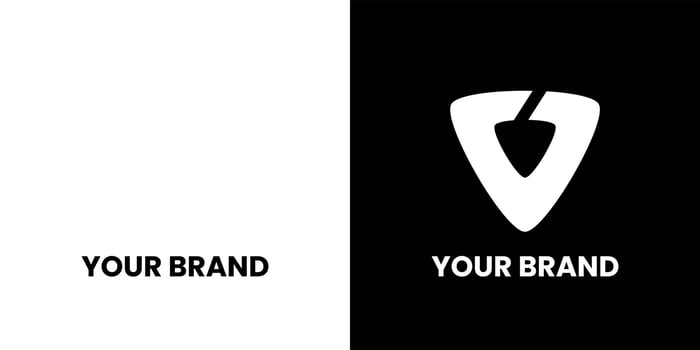 V logo for electronic brand identity design modern minimalist elegant simple creative idea vector