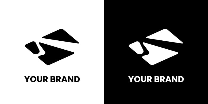 V logo for electronic brand identity design modern minimalist elegant simple creative idea vector