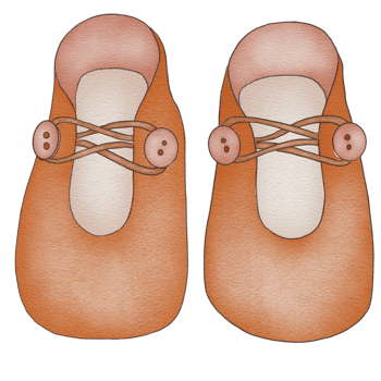 beautiful watercolor newborn shoes png