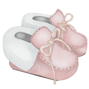 beautiful watercolor newborn shoes png
