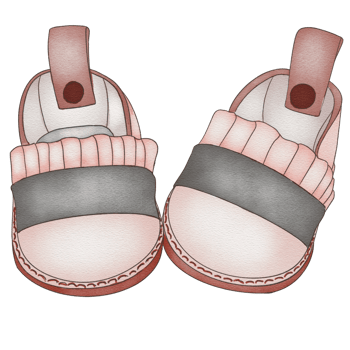beautiful watercolor newborn shoes png