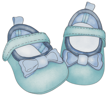 beautiful watercolor newborn shoes png