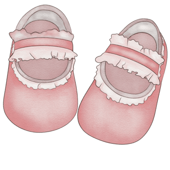 beautiful watercolor newborn shoes png