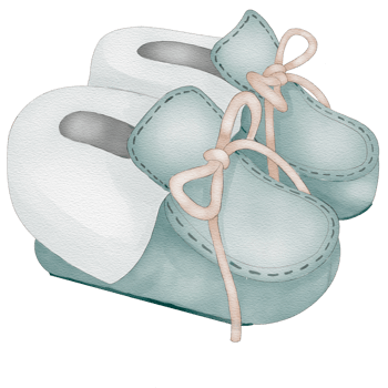 beautiful watercolor newborn shoes png