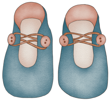 beautiful watercolor newborn shoes png