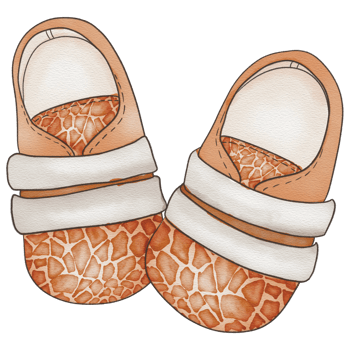 beautiful watercolor newborn shoes png