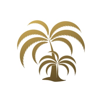 Palm tree summer logo template vector