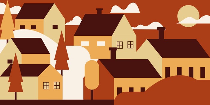 Geometry flat design house vector