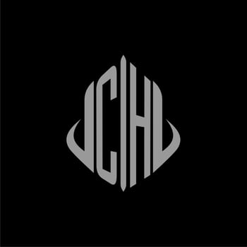 CH initial monogram real estate with building design vector