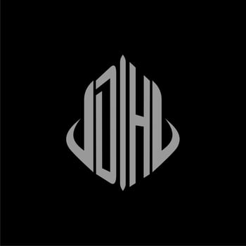 DH initial monogram real estate with building design vector