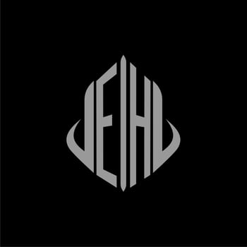 EH initial monogram real estate with building design vector