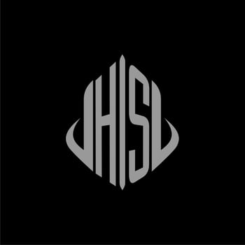 HS initial monogram real estate with building design vector