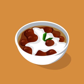 Vector illustration of Indonesian sweet candil porridge dessert