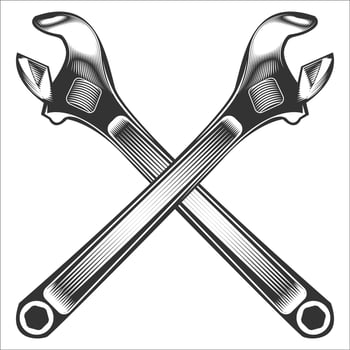 Vintage motorcycle elements collection vector